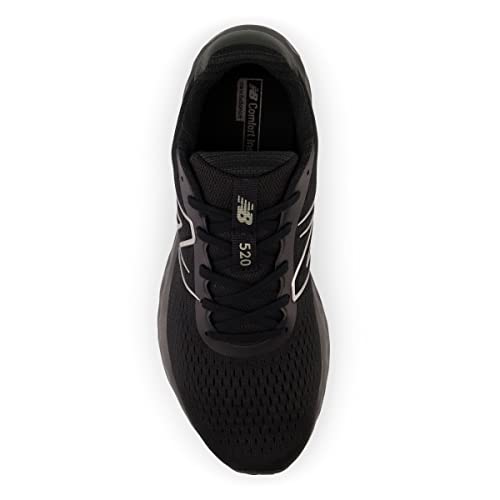 New Balance Men's 520 V8 Running Shoe, Black/Black, 12