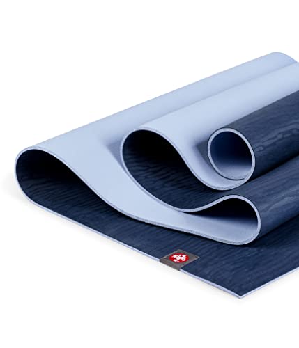 Manduka eKO Yoga Mat - For Women and Men, Strong, Durable, Non Slip Grip, 5mm Thick, 71 Inch, Midnight Blue, 180cm x 60cm x 5mm