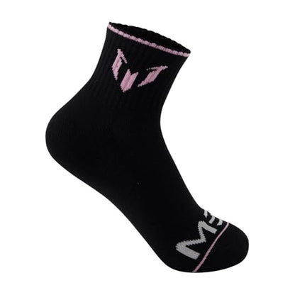 Messi Girls Lifestyle No-Show Socks, 6-Pack Kids Socks, Soft & Stretchy, Comfortable, Black