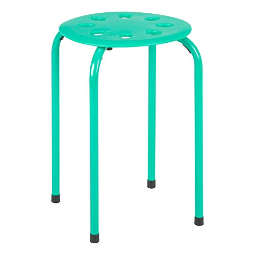Norwood Commercial Furniture Stacking Stools for Kids and Adults, 17.75" Standard Height Portable Nesting Office and Classroom Stools, Contemporary, Pack of 4