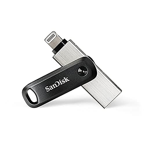 SanDisk 256GB iXpand Flash Drive Go for iPhone and iPad - SDIX60N-256G-GN6NE, Black