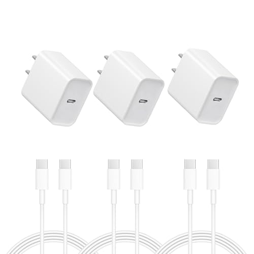 iPhone 17 16 15 Charger: Fast Charging - USB C Charger - i Phone 17 16 Charging with 3 Pack Cable for iPhone 17/17 Pro Max 16/16 Plus/16 Pro/16 Pro Max