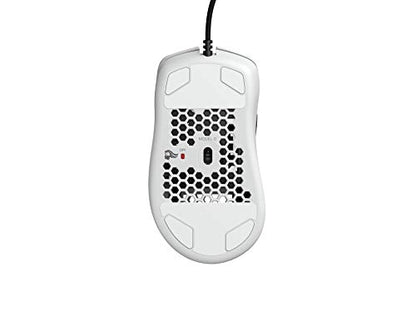 Glorious Model D- (Minus) Wired Gaming Mouse - 61g Superlight Honeycomb Design, RGB, Ergonomic, Pixart 3360 Sensor, Omron Switches, PTFE Feet, 6 Buttons - Matte White