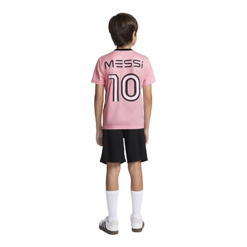 Messi Boys Lifestyle Short Sleeve 2-Piece Set, Jersey Set with Comfortable Top & Shorts