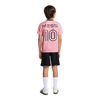 Messi Boys Lifestyle Short Sleeve 2-Piece Set, Jersey Set with Comfortable Top & Shorts