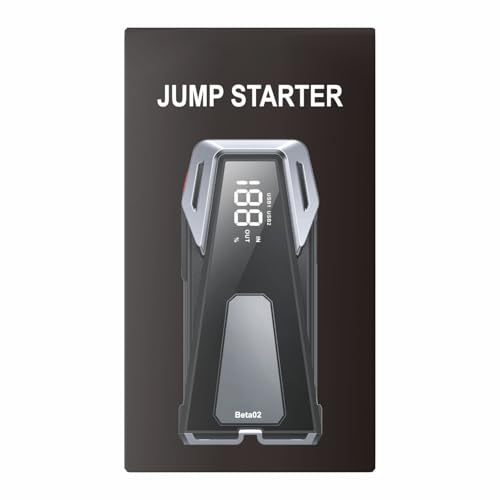 Car Battery Jump Starter 4000A Jump Box (8.5L Gas/8.0L Diesel), Car Jumper Starter Portable Car Jump Starter Battery Pack with Extended Smart Jumper Cables, Quick Charge, Large Display, Lights