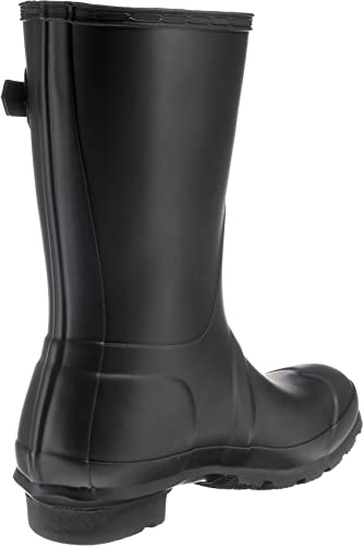 HUNTER Women's Original Short Rain Boot,Black Matte,7 B(M) US