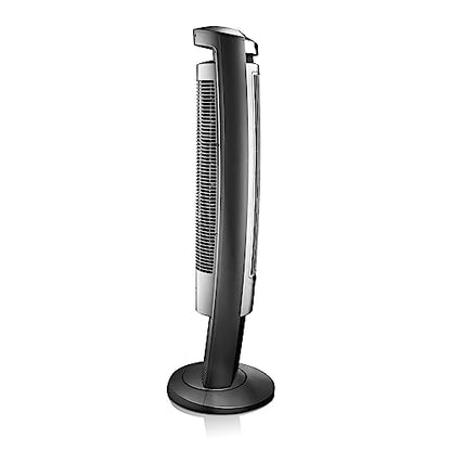 Lasko Oscillating Tower Fan, Quiet Fans with Remote, for Bedroom, Living Room, Office, Tower Fan with Remote, 3-Speed Timer, 42”, Silver T42951