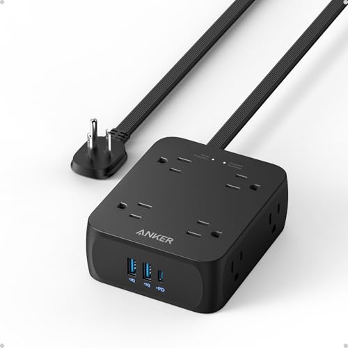 Anker Power Strip with 2000J Surge Protector, Outlet Extender, 20W, 8AC
