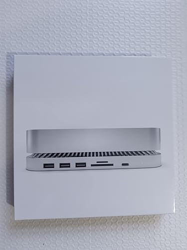 Mac mini M4 Dock, Aluminum Stand and HDMI Hub for Mac mini M4 and M4 Pro 2024 with M.2 NVMe/SATA SSD Enclosure, 4K60Hz HDMI,10G USB A/C, 5G USB A*2, USB-C Charge, SD/TF, Audio