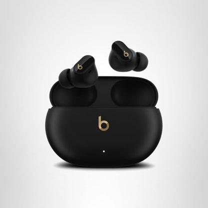 Beats Studio Buds + | True Wireless Noise Cancelling Earbuds, Enhanced Apple & Android Compatibility, Built-in Microphone, Sweat Resistant Bluetooth Headphones, Spatial Audio - Black/Gold