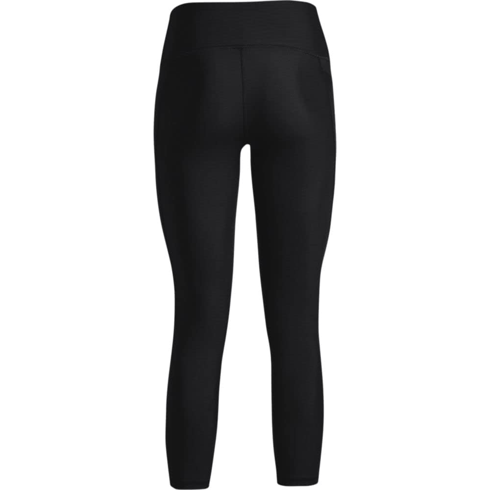 Under Armour Womens HeatGear Armour High Waisted Ankle No-Slip Leggings , Black (001)/White , Large