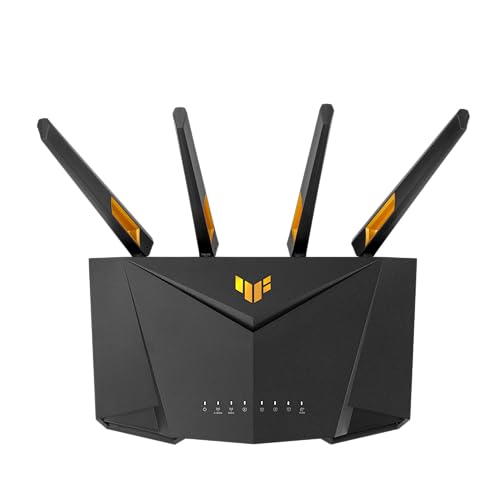 ASUS TUF Gaming WiFi 6 Router (TUF-AX4200) - Dedicated Gaming Port, Dual 2.5G Port, 3 Steps Port Forwarding, Extendable Router with AiMesh Technology, AiProtection Pro, VPN, Instant Guard