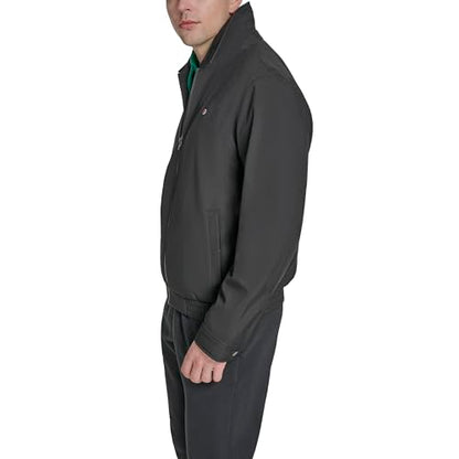 Champion Men's Lightweight Laydown Collar Jacket, Black, Medium