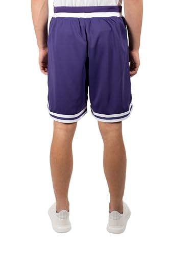 Ultra Game NBA Men's Active Knit 8" Basketball Training Shorts, Los Angeles Lakers, Team Color, Small