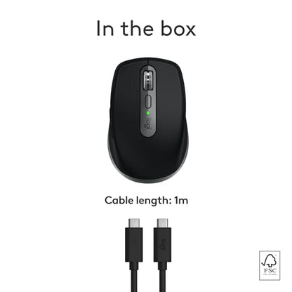 Logitech MX Anywhere 3S Mac Compact Wireless Mouse 8K DPI - Space Grey