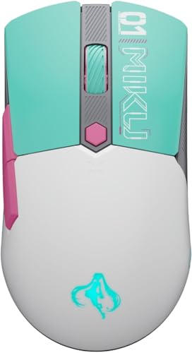 ASUS TUF Gaming Hatsune Miku Edition Mini Wireless Mouse – Right-Handed | 65g Lightweight, Compact, Tri-Mode Connectivity, 12K DPI, up to 134Hr Battery, RGB Miku Logo, PC/Mac Support - Aqua