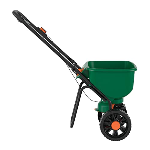 Scotts Turf Builder EdgeGuard DLX Broadcast Spreader for Seed, Fertilizer, Salt, Ice Melt, Holds up to 15,000 sq.ft. Product