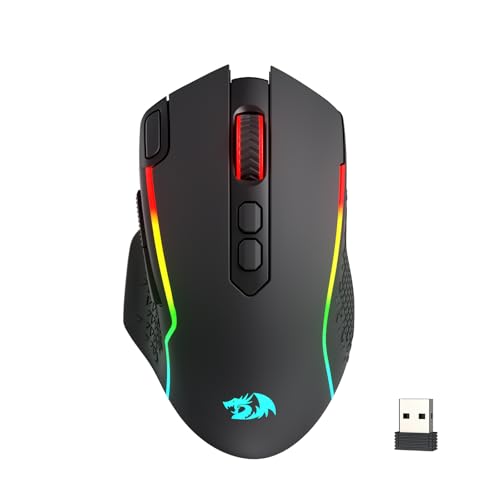 Redragon M810 MAX Wireless RGB Gaming Mouse 12000 DPI Remapping Keys
