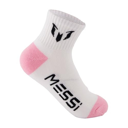 Messi Girls Lifestyle No-Show Socks, 6-Pack Kids Socks, Soft & Stretchy, Comfortable, Black