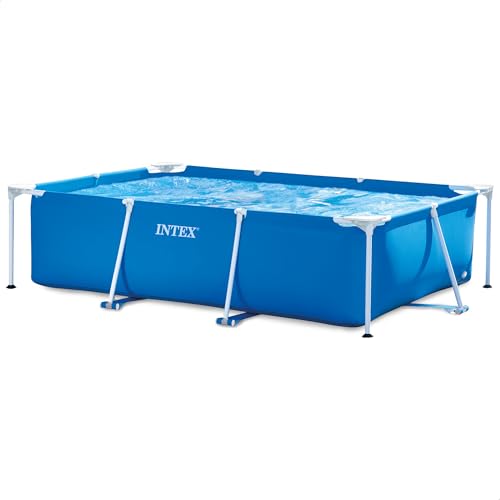 INTEX Rectangular Frame 8 ft 6 in x 5 ft 3 in x 25 in Above Ground Pool, Swimming Pool with Steel Frame, Pump Not Included