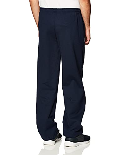 Gildan Adult Fleece Open Bottom Sweatpants with Pockets, Style G18300, Navy, X-Large