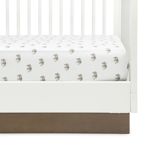 Delta Children Fitted Crib Sheets for Girls and Boys - Crib Sheet for Standard Crib and Toddler Mattresses - 28x52 Inch (Pack of 3), Safari Friends