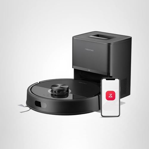 roborock Q7 M5+ Robot Vacuum and Mop, Upgraded from Q5 Max+, Up to 7-9 Weeks Self-Empty, 10000Pa Suction, Dual Anti-Tangle System for Pet Hair & Carpet, PreciSense LiDAR Navigation, App Control, Black