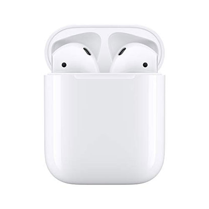 Apple AirPods (2nd Generation) Wireless Ear Buds, Bluetooth Headphones with Lightning Charging Case Included, Over 24 Hours of Battery Life, Effortless Setup for iPhone