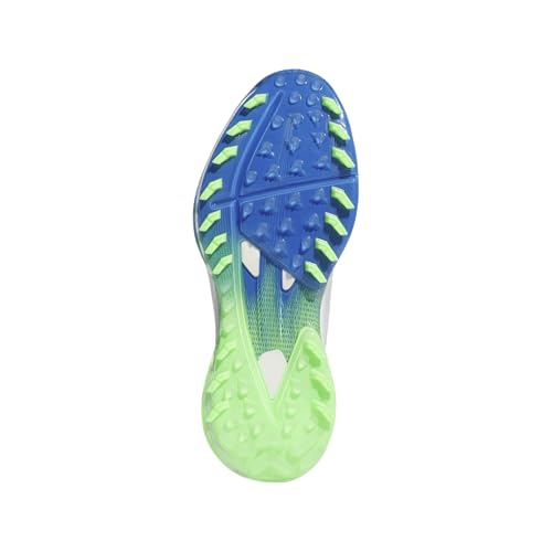 adidas Men's Adizero ZG Spikeless Golf Shoes, Footwear White/Silver Metallic/Lime Burst, 9.5