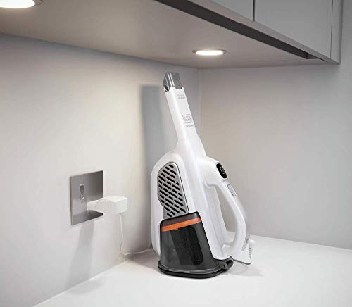 BLACK+DECKER Dustbuster Handheld Vacuum, Cordless, AdvancedClean+, White (HHVK320J10)