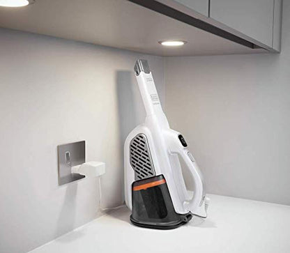 BLACK+DECKER Dustbuster Handheld Vacuum, Cordless, AdvancedClean+, White (HHVK320J10)