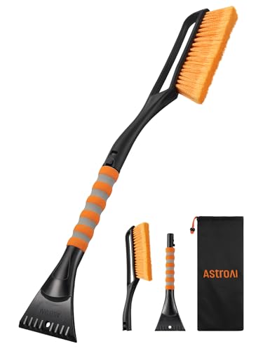 AstroAI 27" 2-in-1 Detachable Snow Brush & Ice Scrapers for Car Windshield