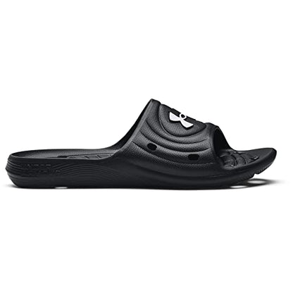 Under Armour mens Locker Iv Slide Sandal, Black Black White 001, 12 US