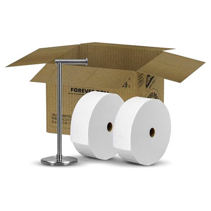 Charmin Toilet Paper Ultra Soft, Forever Roll Starter Kit, 1 Holder, 2 Rolls, 2-ply Bath Tissue