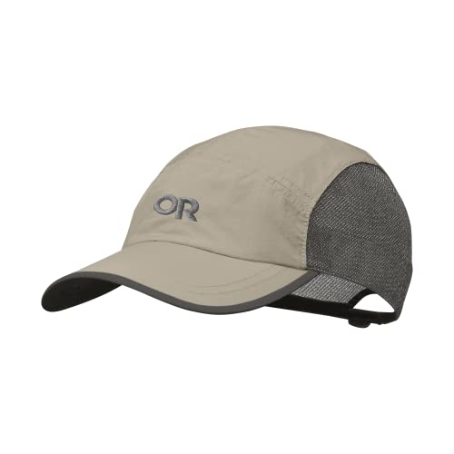 Outdoor Research Swift Cap – UPF 40+, Lightweight, Breathable, Quick-Dry, Khaki/Dark Grey, One Size