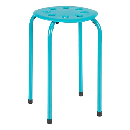 Norwood Commercial Furniture Stacking Stools for Kids and Adults, 17.75" Standard Height Portable Nesting Office and Classroom Stools, Contemporary, Pack of 4