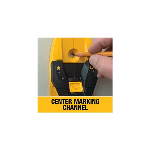 DEWALT Stud Finder, 3/4”, Locate Framing Studs Efficiently with LED Arrows, Ideal for Wood and Metal, AAA Batteries Included (DW0100)