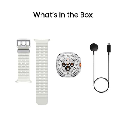 Samsung Galaxy Watch Ultra 47mm LTE AI Smartwatch w/Energy Score, Wellness Tips, Heart Rate Tracking, Sleep Monitor, Fitness Tracker, GPS, 2024,Titanium White [US Version, 1Yr Manufacturer Warranty]