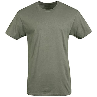 Gildan Men's Crew T-Shirts, Multipack, Style G1100, Black/Sport Grey/Military Green (5-Pack), Medium