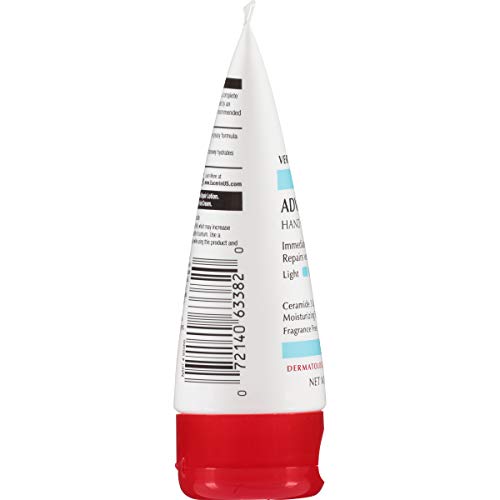 Eucerin Advanced Repair Hand Cream, Immediately Soothes and Repairs Very Dry Skin, Fragrance Free, Non Greasy, Fast Absorbing, Travel Size Hand Lotion, 2.7 Oz Tube, Pack of 3