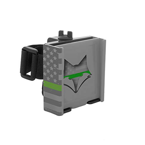 DESERT FOX GOLF Phone Caddy – American Flag Golf Cart Phone Holder – Secure Velcro Mount, One-Hand Access, Universal Fit, Patriotic Golf Accessories (Green Line)