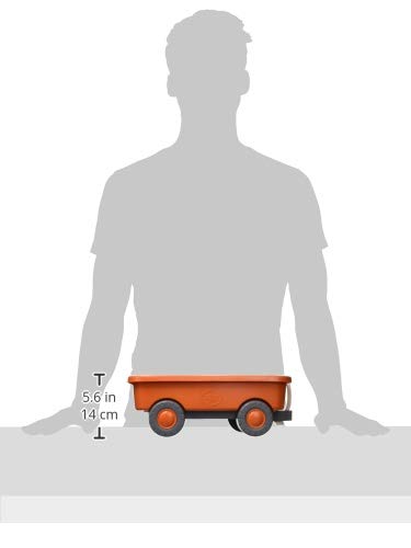 Green Toys Wagon, Orange CB - Pretend Play, Motor Skills, Kids Outdoor Toy Vehicle. No BPA, phthalates, PVC. Dishwasher Safe, Recycled Plastic.