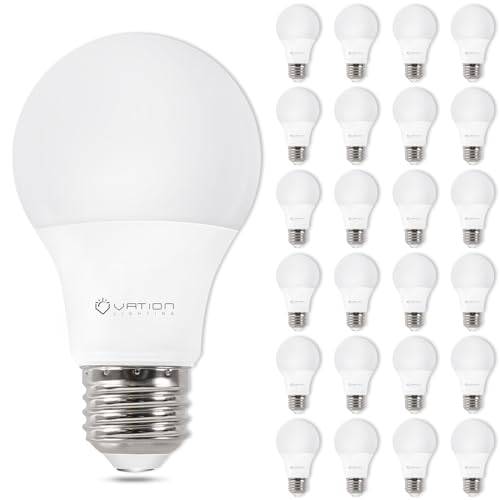 24 Pack A19 60 Watt Light Bulbs 5000K Daylight LED Bulbs Bright White