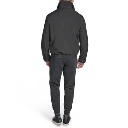 Champion Men's Lightweight Laydown Collar Jacket, Black, Medium