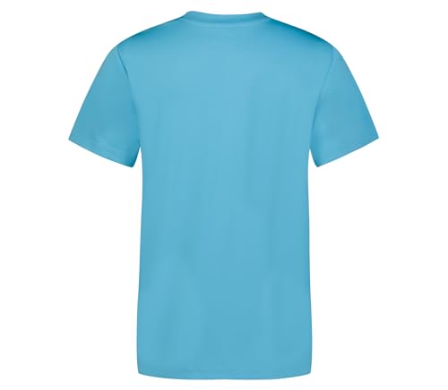 Messi Boys' Lifestyle Short Sleeve Top, Standard Shirt with Logo, Comfortable Fit, AIR Blue, 6