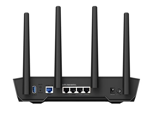 ASUS TUF Gaming WiFi 6 Router (TUF-AX4200) - Dedicated Gaming Port, Dual 2.5G Port, 3 Steps Port Forwarding, Extendable Router with AiMesh Technology, AiProtection Pro, VPN, Instant Guard