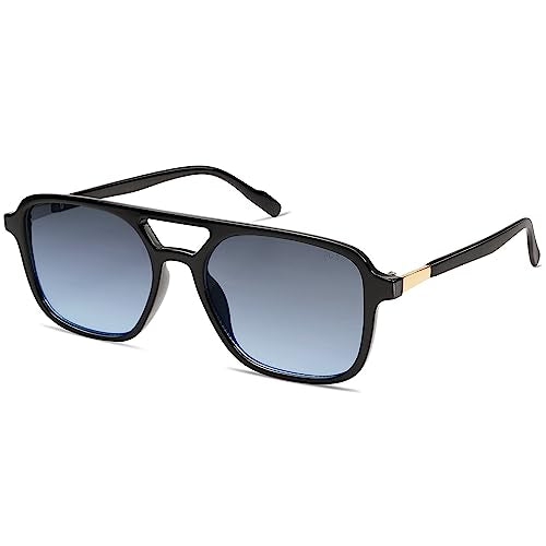 SOJOS Retro Aviator Sunglasses Women Men Trendy Rectangle Shades SJ2202C14