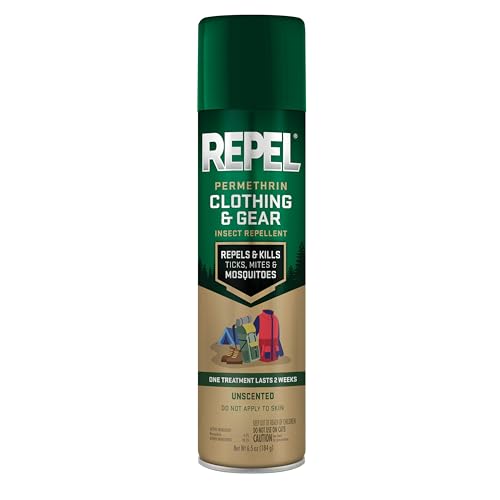 Repel Permethrin Clothing And Gear Insect Repellent, 6.5 Ounces, Aerosol Insect Repellent For Clothing And Gear Including Nets, Tents, Sleeping Bags And Backpacks