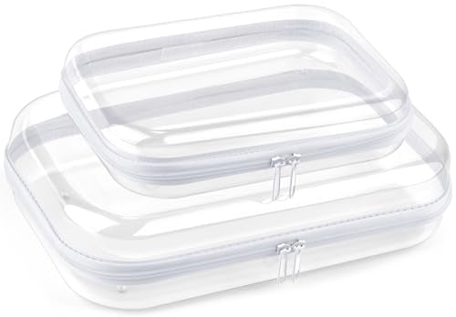 YSHXNX Clear Hard Shell Organizer Cases, 2 Pack